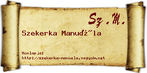 Szekerka Manuéla névjegykártya